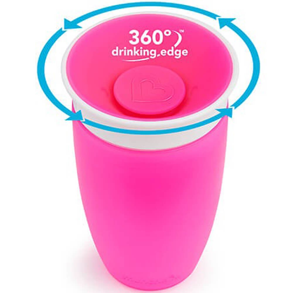 Vaso de aprendizaje 360º Frog 200ml +6M Color Rosa - Tu tienda de
