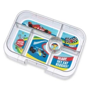 Yumbox Original 6 Compartimentos Surf Blue / Race Cars