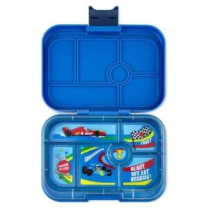 Yumbox Original 6 Compartimentos Surf Blue / Race Cars