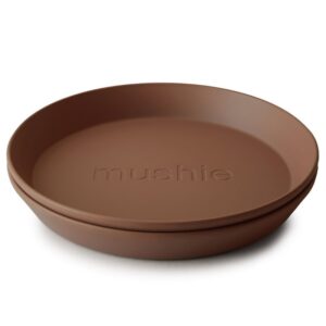 2 Platos Mushie Round Caramel