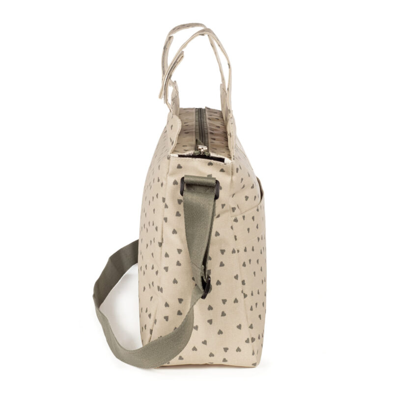 Bolsa Canastilla Corazones Poppy Musgo Walking Mum - Imagen 5