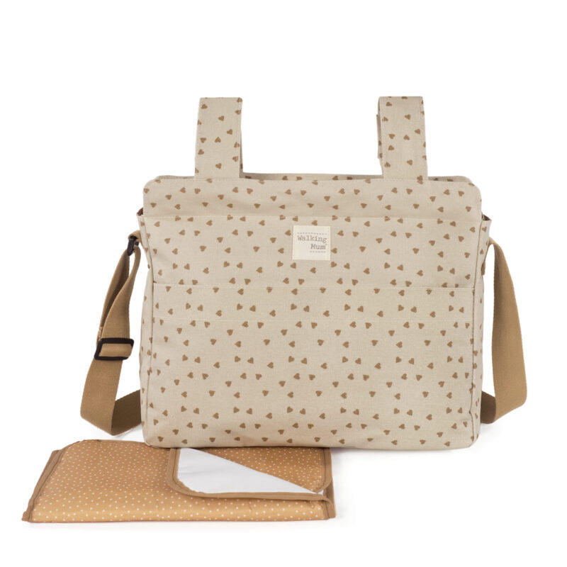 Bolsa Canastilla Corazones Poppy Canela Walking Mum