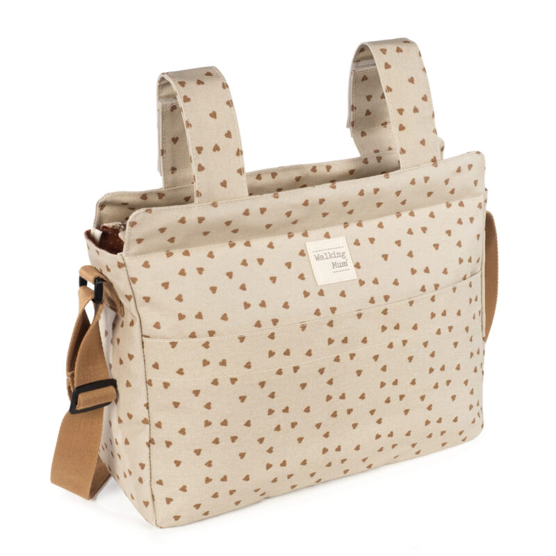 Bolsa Canastilla Corazones Poppy Canela Walking Mum - Imagen 4