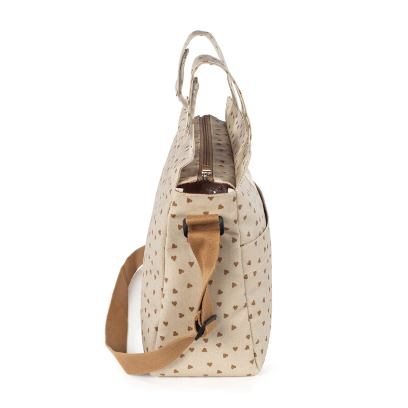 Bolsa Canastilla Corazones Poppy Canela Walking Mum - Imagen 5